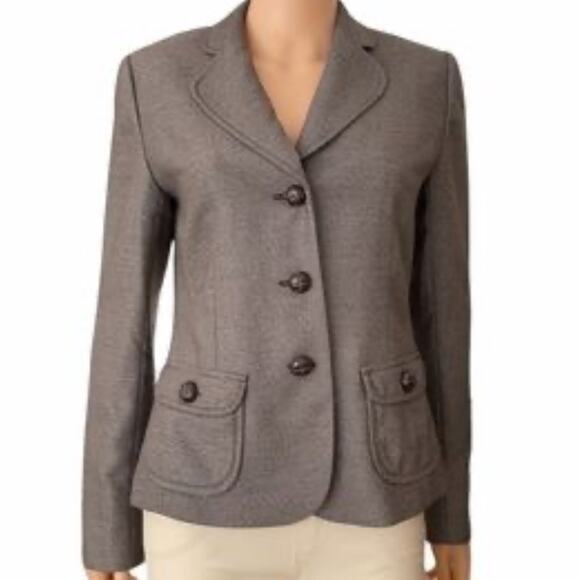 Banana Republic Brown Blazer single breasted button front women's 6 w/pockets - Picture 5 of 16